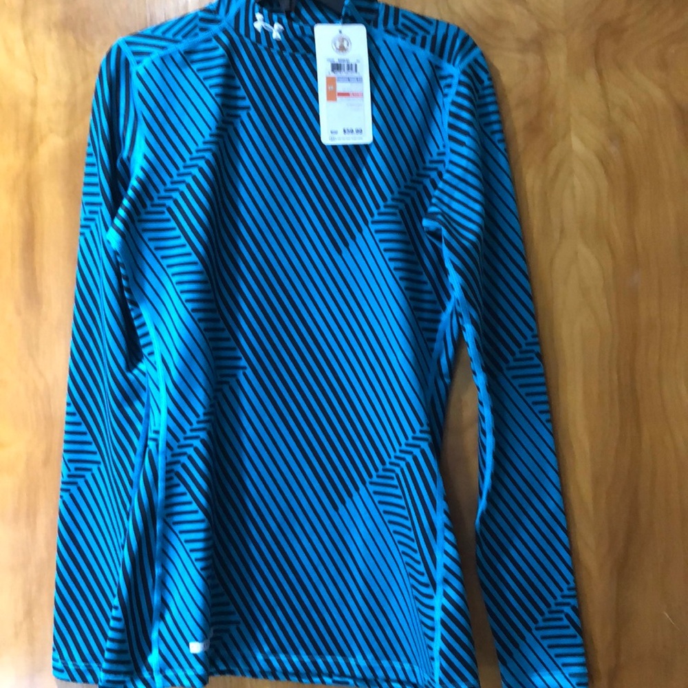 NWT Women S UA longsleeve coldgear mock aqua green
